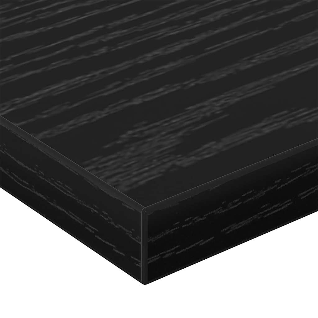 Étagère à livres 4 pcs Noir 60 x 20 x 1.5 cm Bois d'ingénierie
