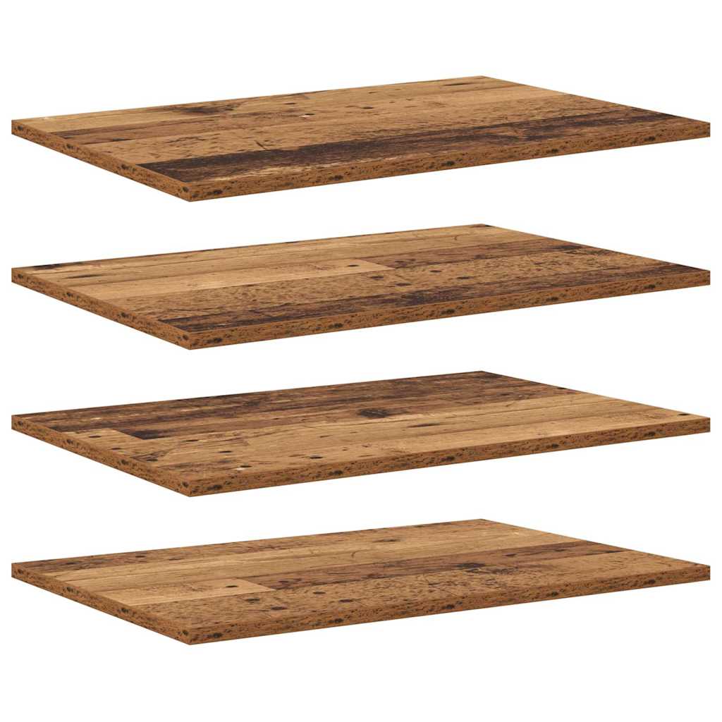 Étagère à livres 4 pcs Marron 60 x 40 x 1.5 cm