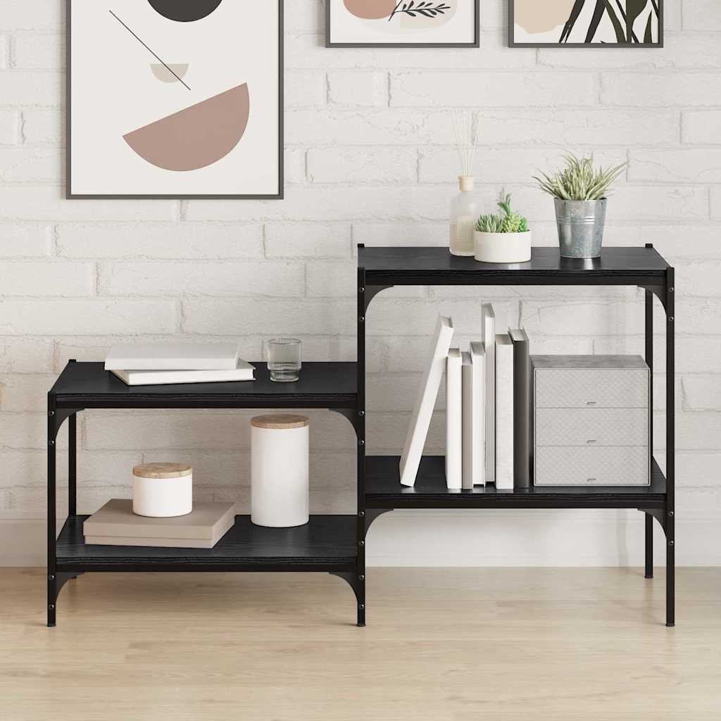 Étagère à livres 4 pcs Noir 60 x 40 x 1.5 cm Bois d'ingénierie