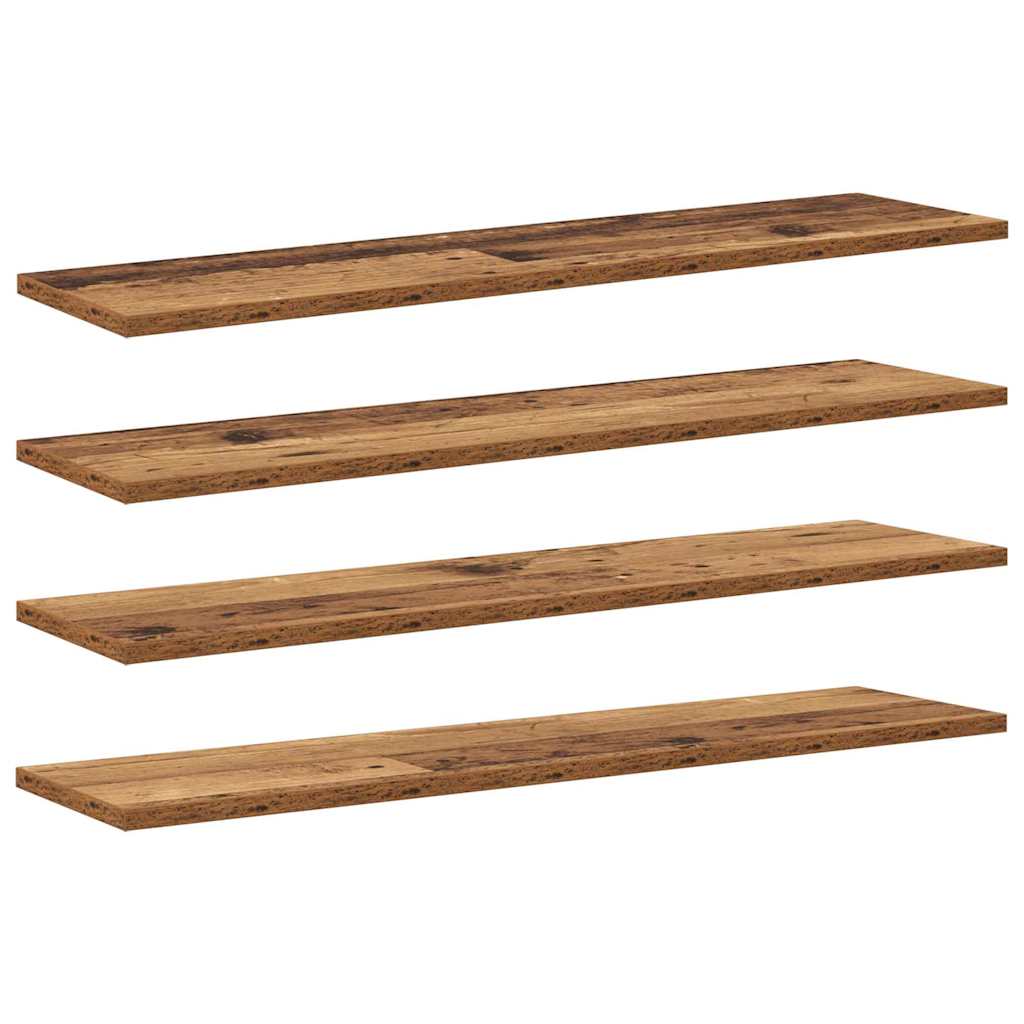Étagère à livres 4 pcs Marron 80 x 20 x 1.5 cm