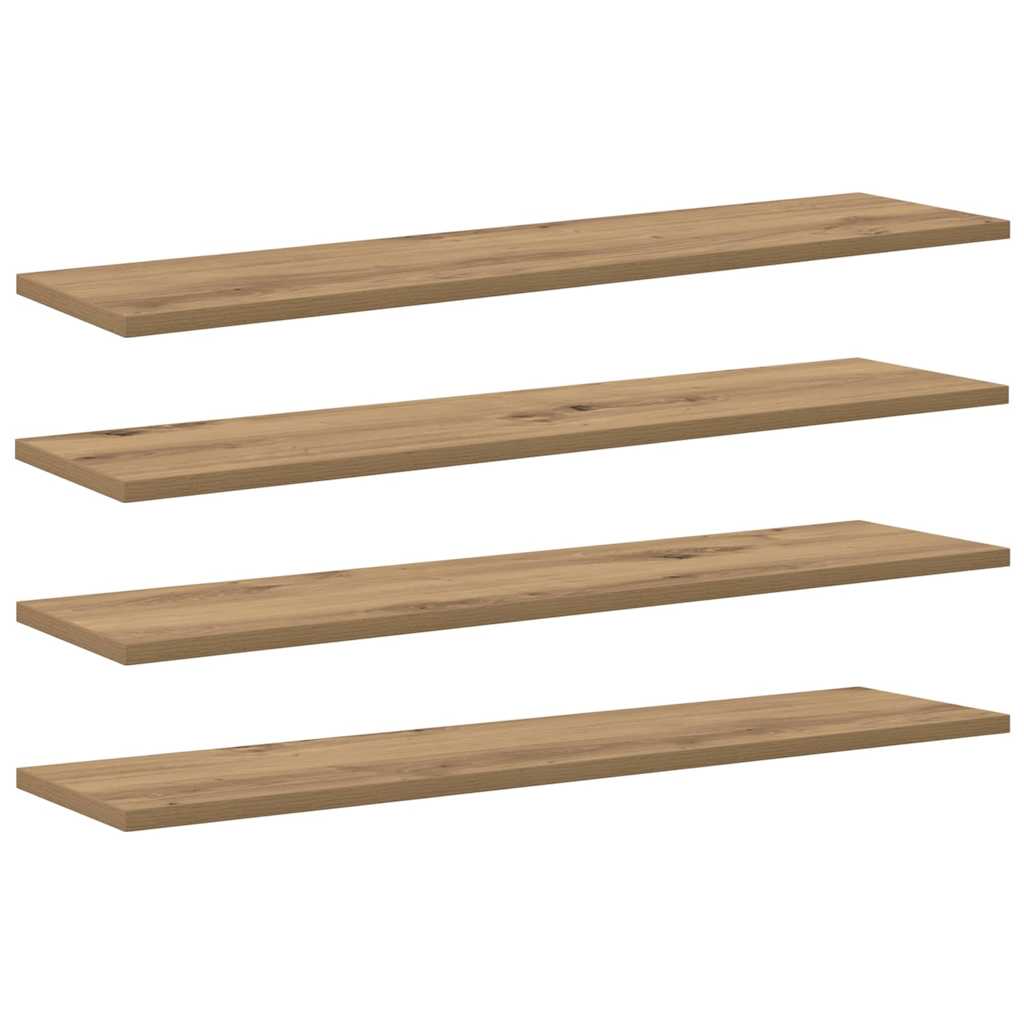 Étagère à livres 4 pcs Marron 80 x 20 x 1.5 cm