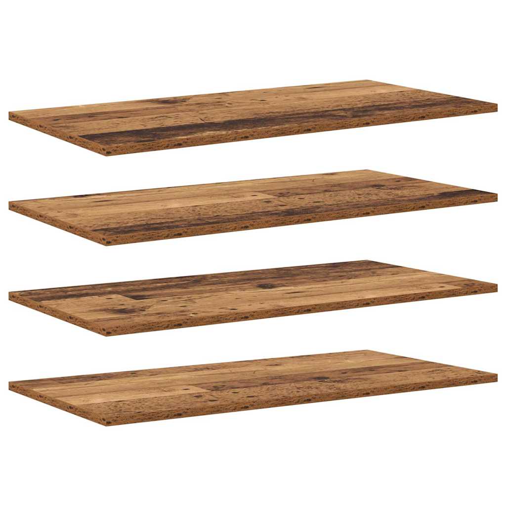 Étagère à livres 4 pcs Marron 80 x 40 x 1.5 cm