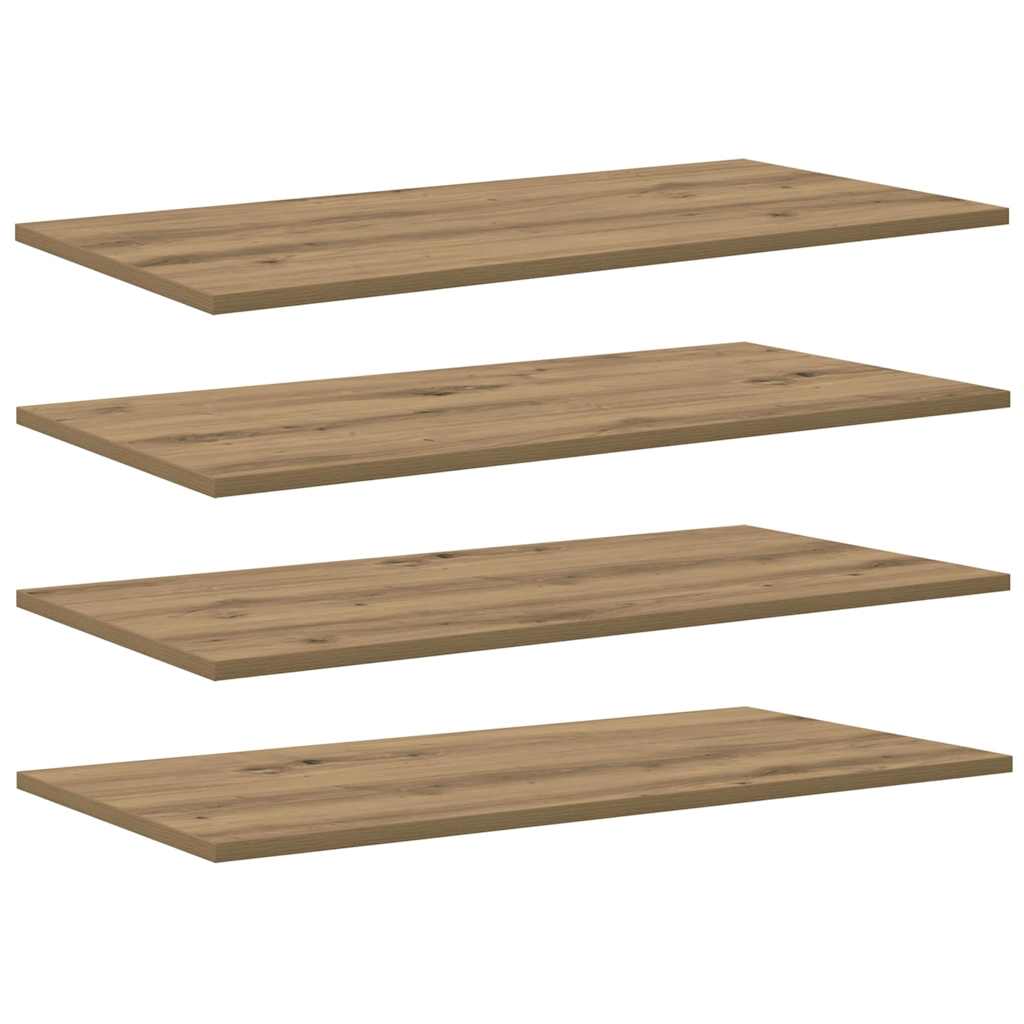 Étagère à livres 4 pcs Marron 80 x 40 x 1.5 cm