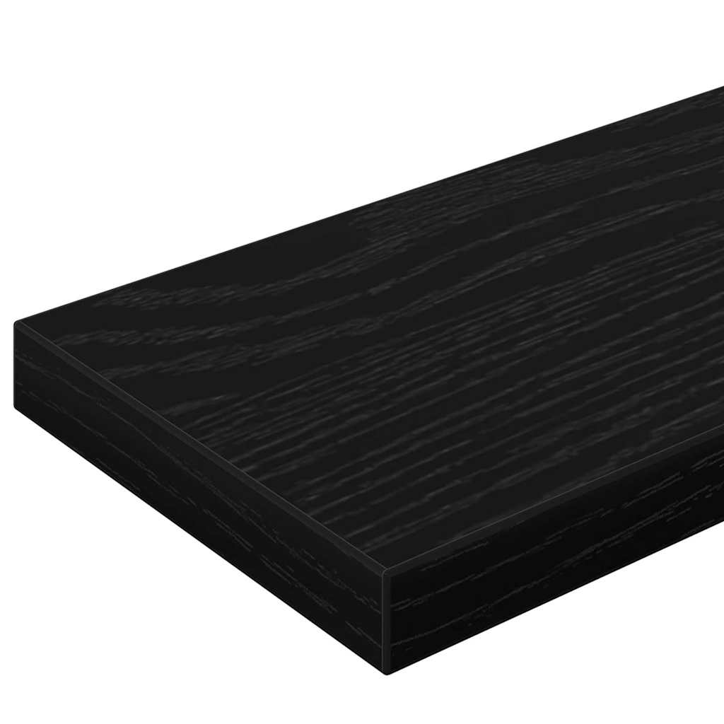 Étagère à livres 4 pcs Noir 100 x 10 x 1.5 cm Bois d'ingénierie
