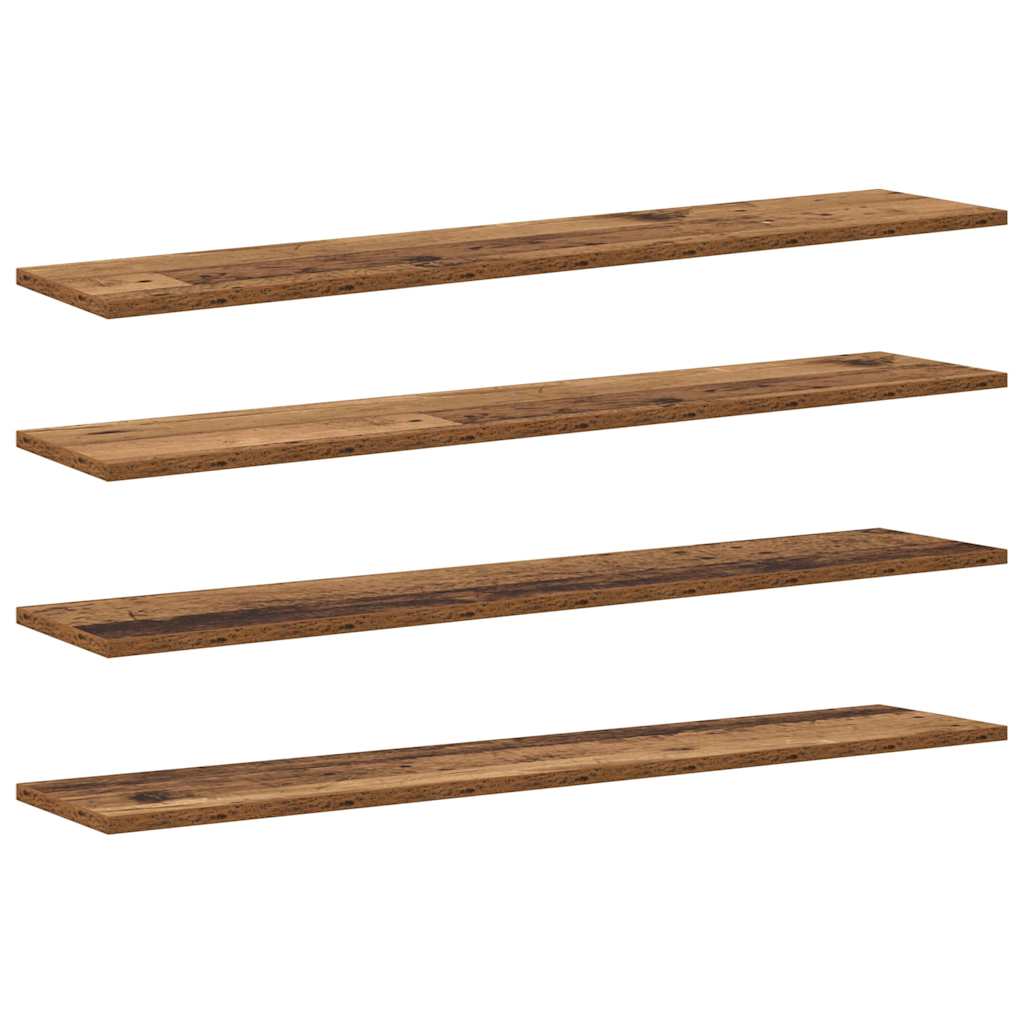Étagère à livres 4 pcs Marron 100 x 20 x 1.5 cm