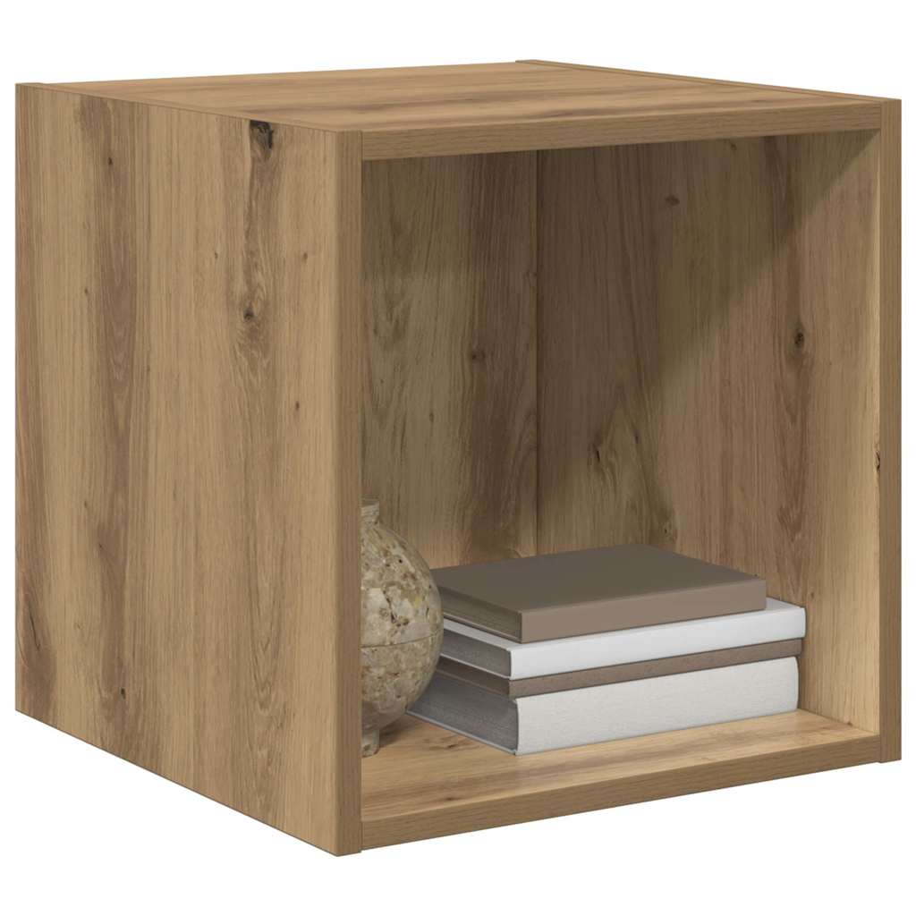 Meuble mural chêne artisanal 37 x 37 x 37 cm Bois d'ingénierie
