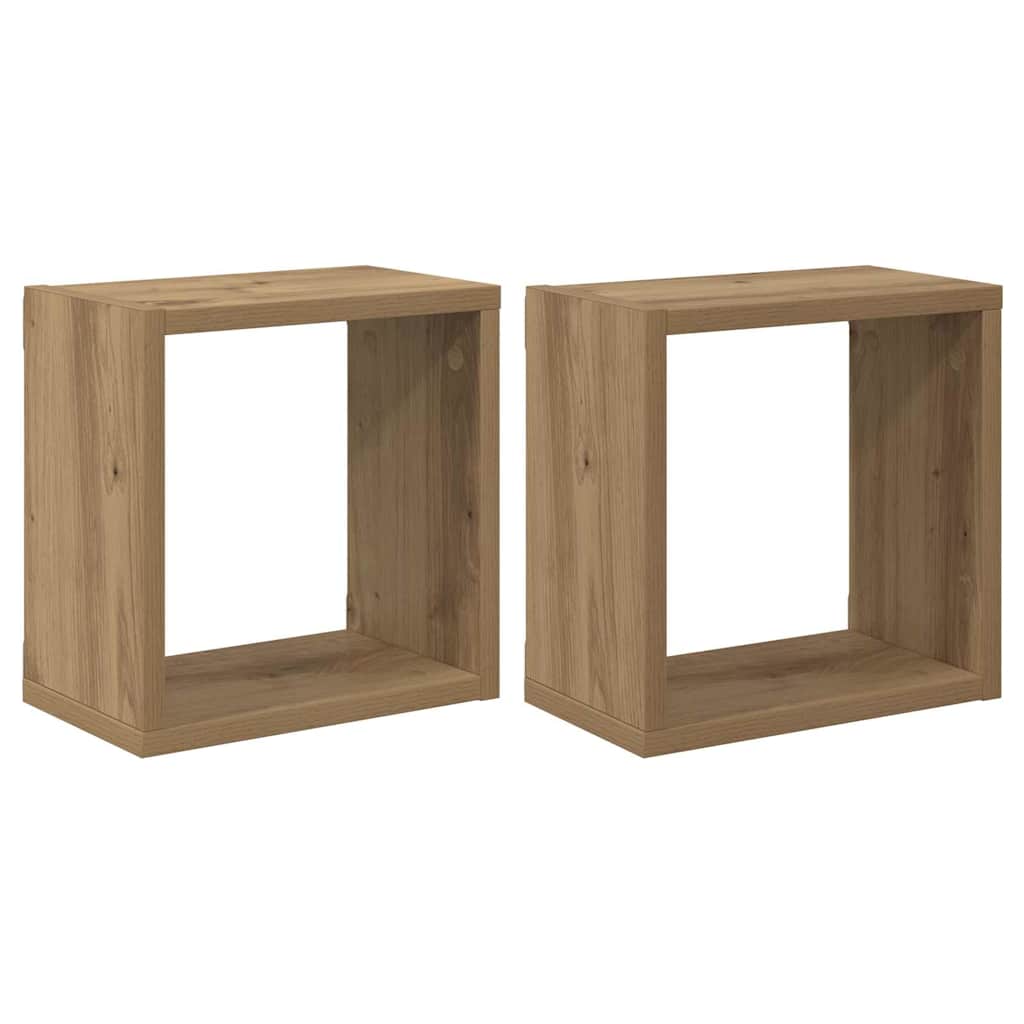 Étagères murales 2 pcs chêne artisanal 26 x 15 x 26 cm