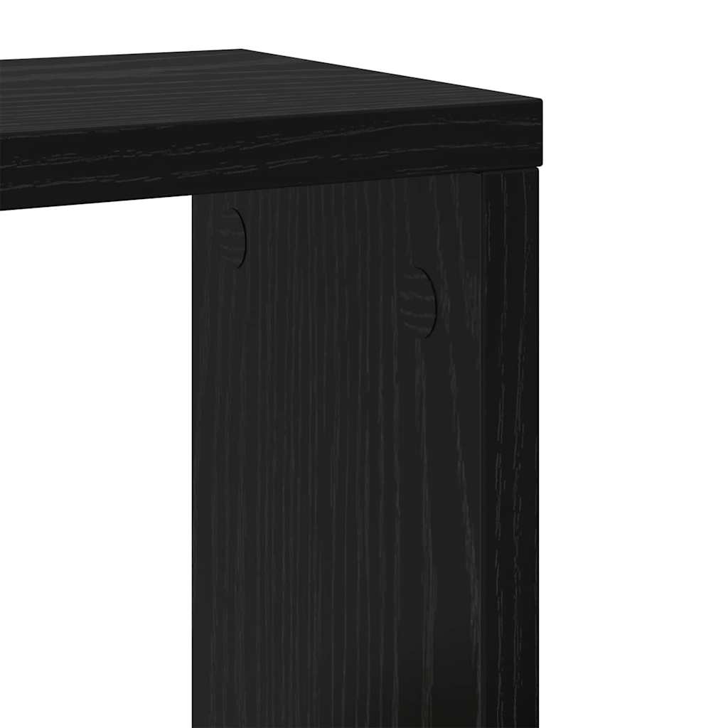 Étagères murales avec étagère 2 pcs Chêne noir 26 x 15 x 26 cm