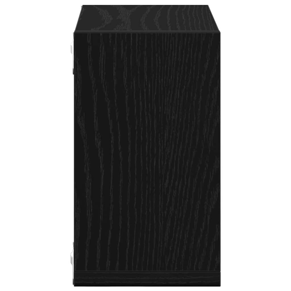 Étagères murales avec étagère 2 pcs Chêne noir 26 x 15 x 26 cm