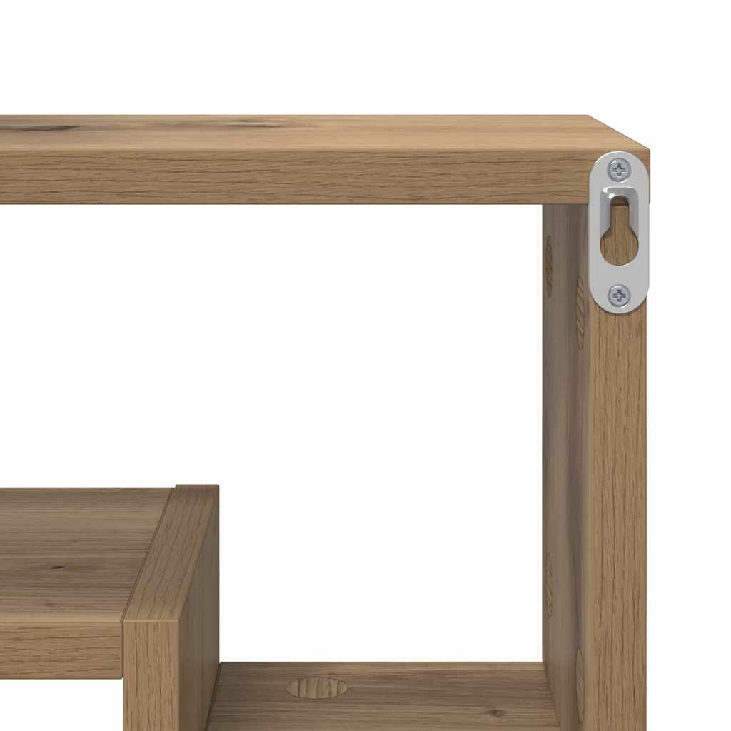 Étagère Murale avec étagère chêne artisanal 82 x 15 x 51 cm