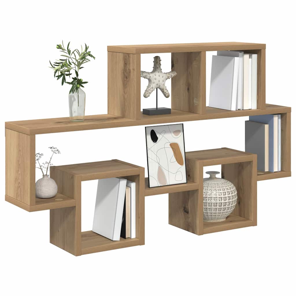 Étagère Murale avec étagère chêne artisanal 82 x 15 x 51 cm