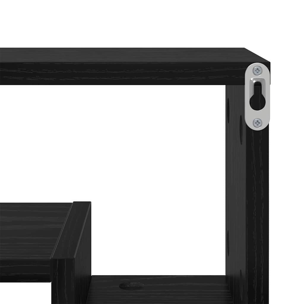 Étagère Murale Chêne noir 82 x 15 x 51 cm Bois d'ingénierie