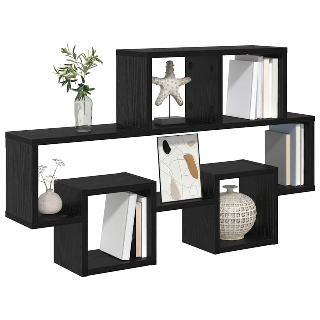 Étagère Murale Chêne noir 82 x 15 x 51 cm Bois d'ingénierie