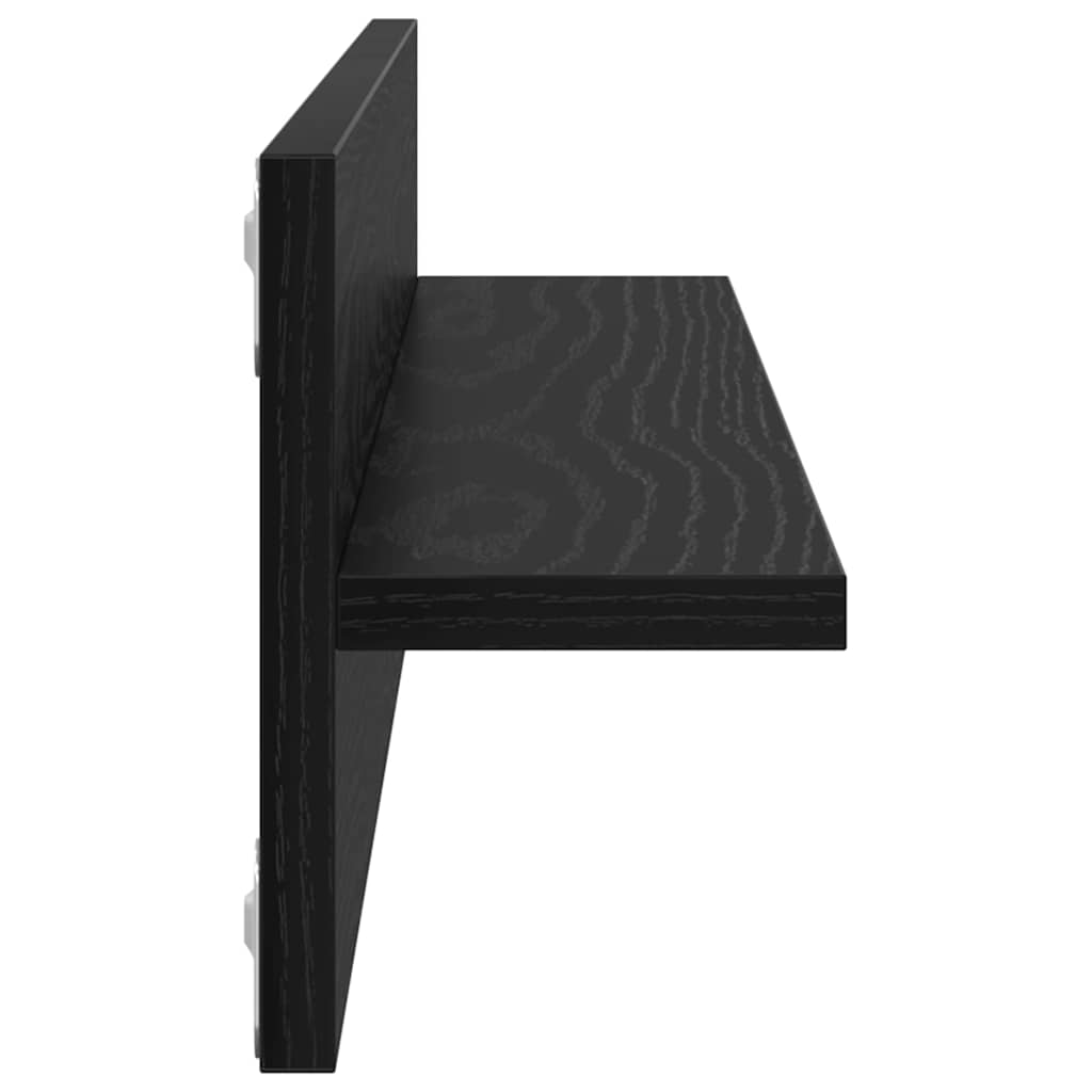 Étagères Murales 2 pcs Chêne noir 80 x 11,5 x 18 cm