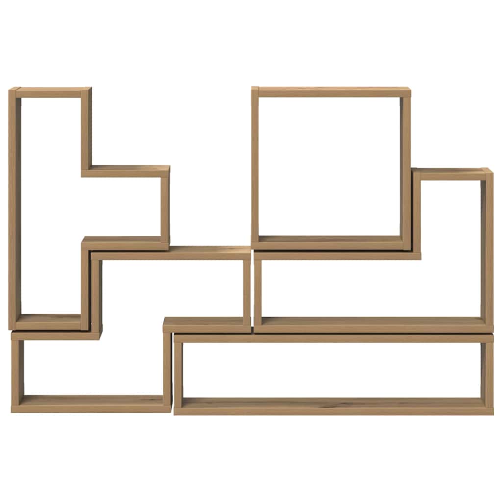 Cube mural chêne artisanal 96 x 12 x 64 cm Bois d'ingénierie
