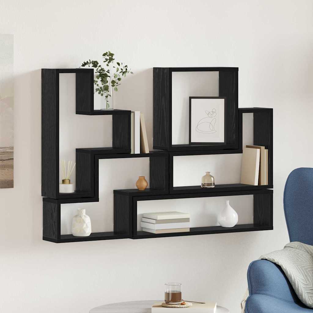 Cube mural Autre Chêne noir 96 x 12 x 64 cm Bois d'ingénierie