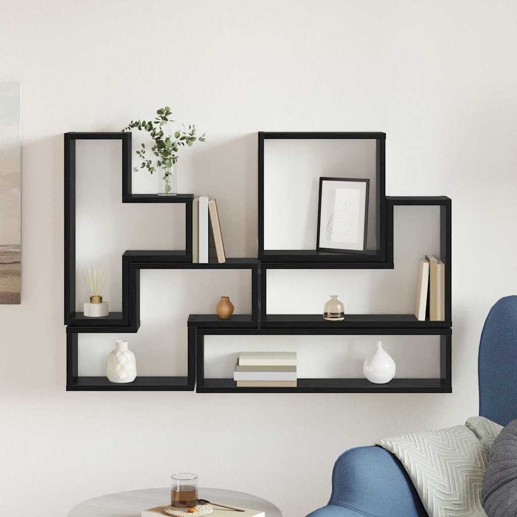 Cube mural Autre Chêne noir 96 x 12 x 64 cm Bois d'ingénierie