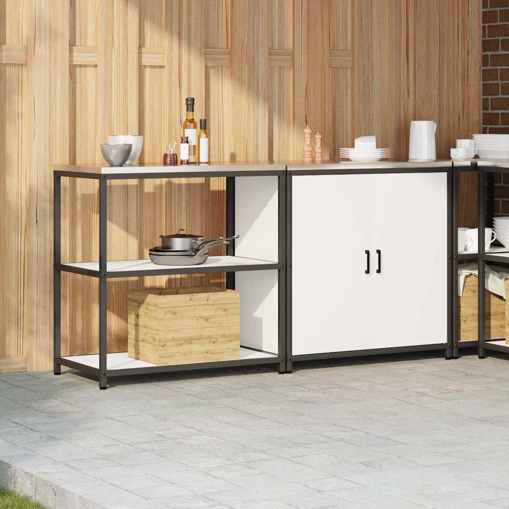 Ensemble de rangement cuisine 2 pcs Blanc 180 x 50 x 92 cm