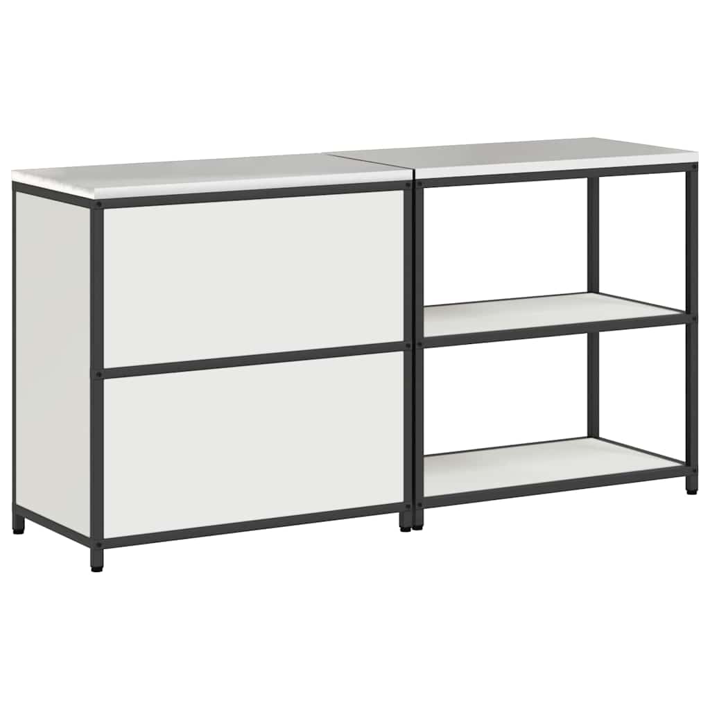Ensemble de rangement cuisine 2 pcs Blanc 180 x 50 x 92 cm