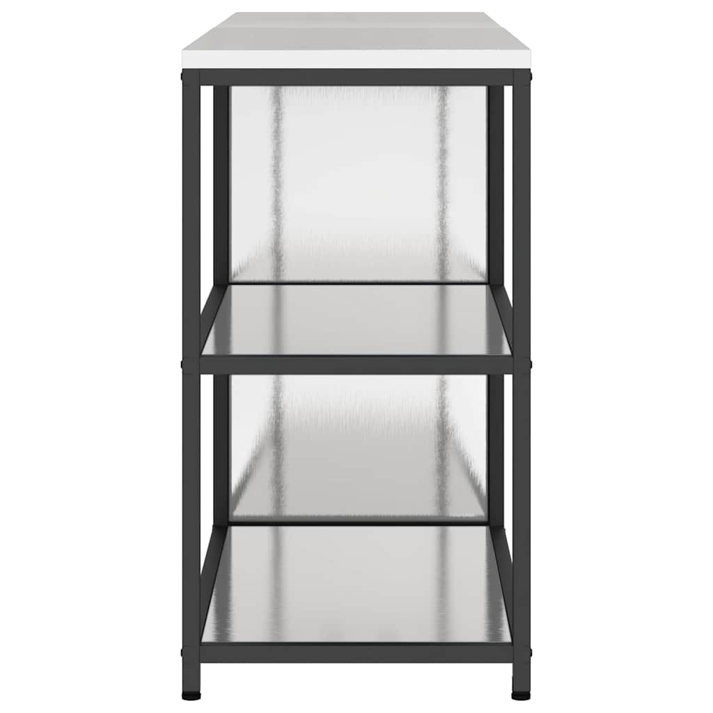 Ensemble de rangement cuisine 2 pcs Argent 180 x 50 x 92 cm