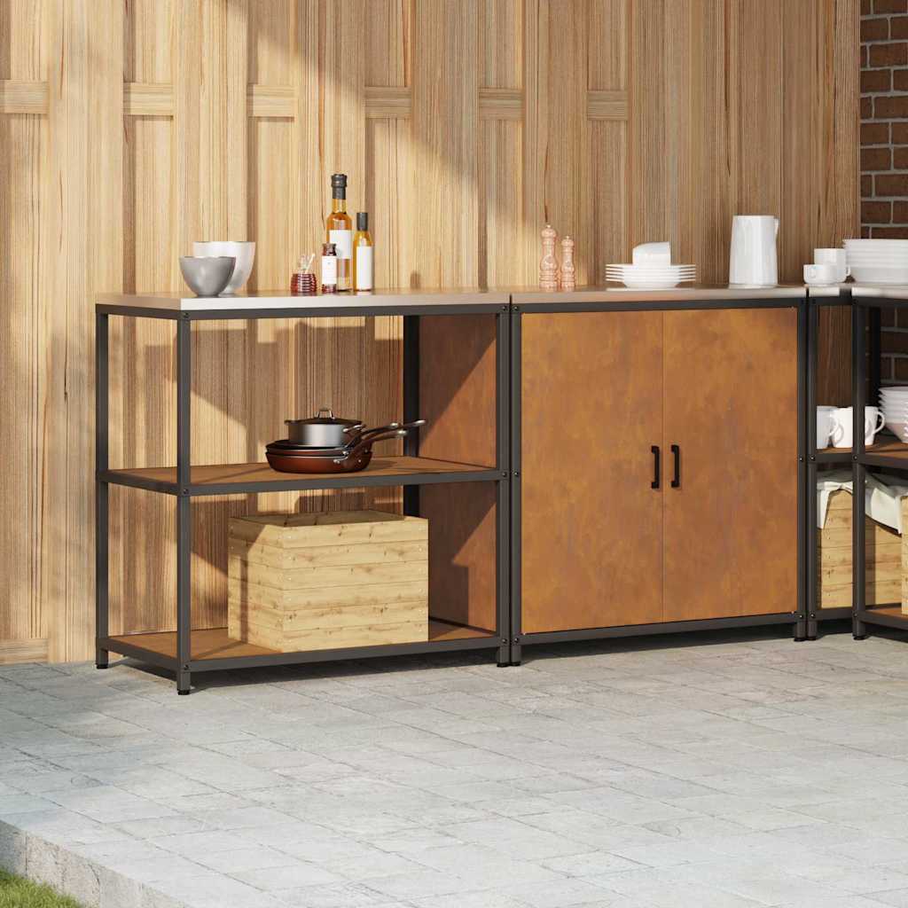 Ensemble de rangement cuisine 2 pcs Rouillé 180 x 50 x 92 cm