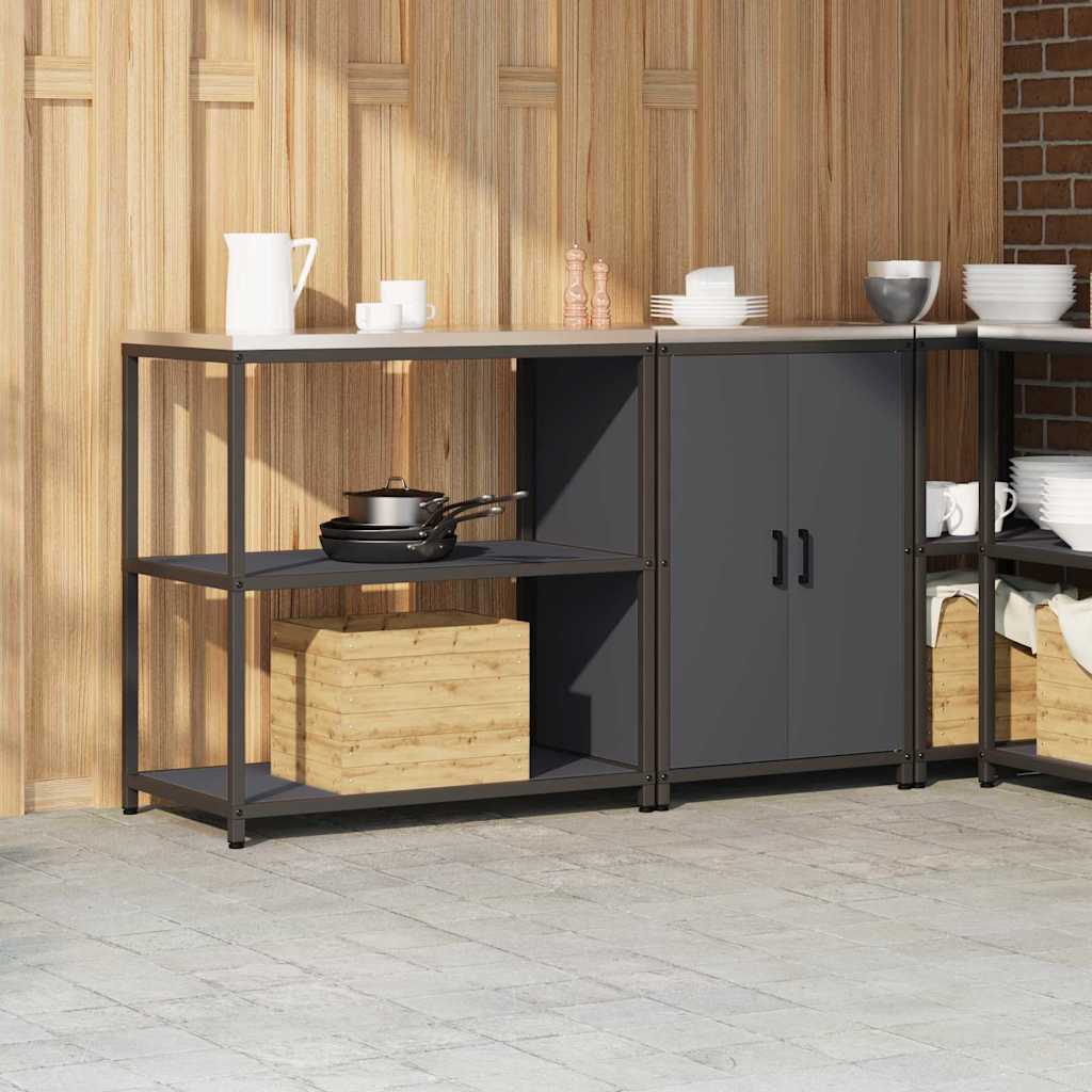 Ensemble de rangement cuisine 2 pcs Anthracite 150 x 50 x 92 cm