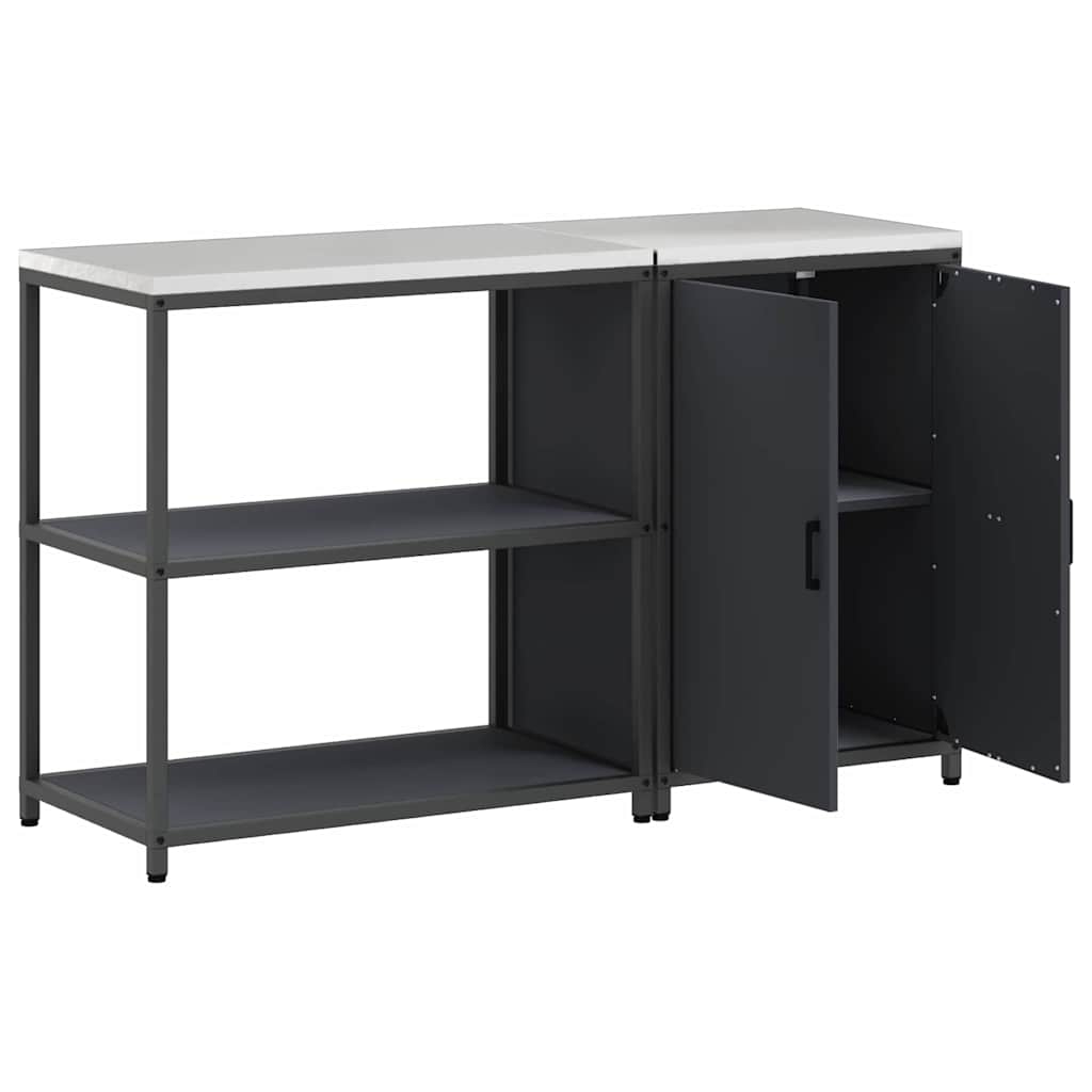 Ensemble de rangement cuisine 2 pcs Anthracite 150 x 50 x 92 cm