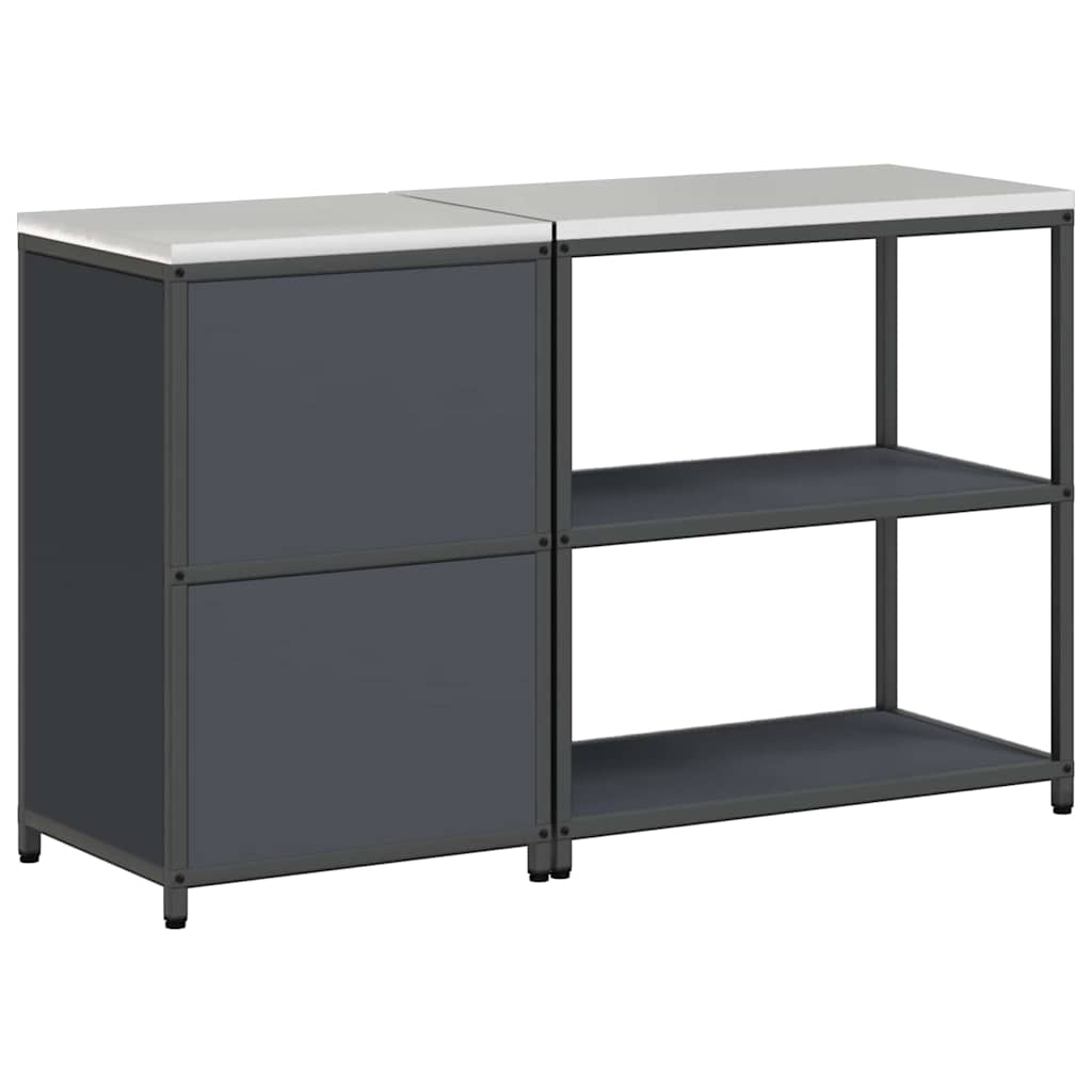 Ensemble de rangement cuisine 2 pcs Anthracite 150 x 50 x 92 cm