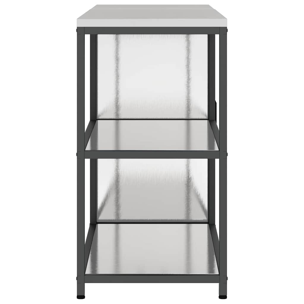 Ensemble de rangement cuisine 2 pcs Argent 150 x 50 x 92 cm