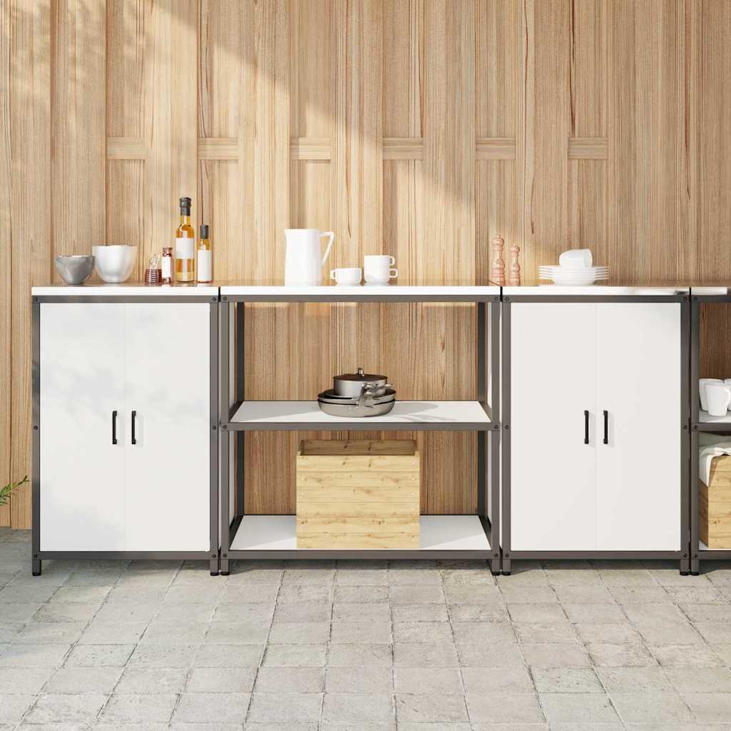 Ensemble de rangement cuisine 3 pcs Blanc 210 x 50 x 92 cm