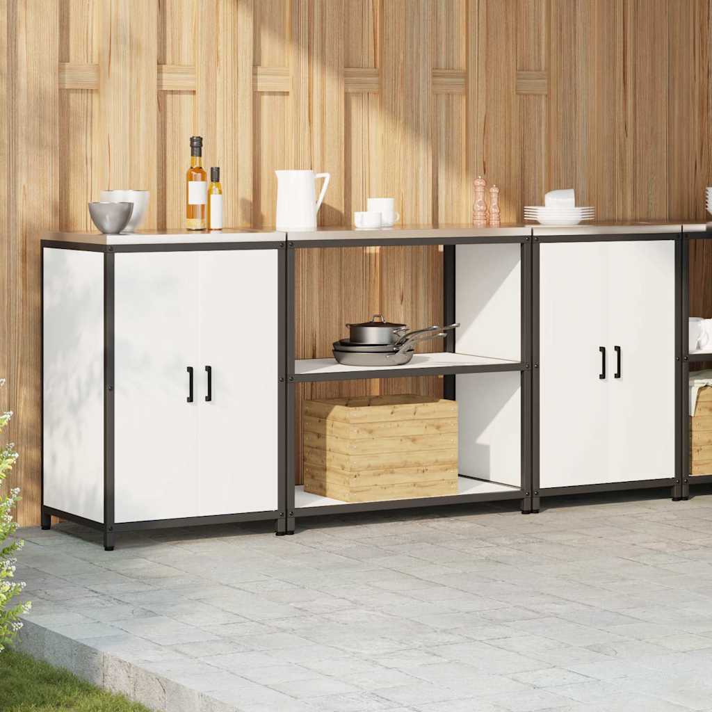 Ensemble de rangement cuisine 3 pcs Blanc 210 x 50 x 92 cm