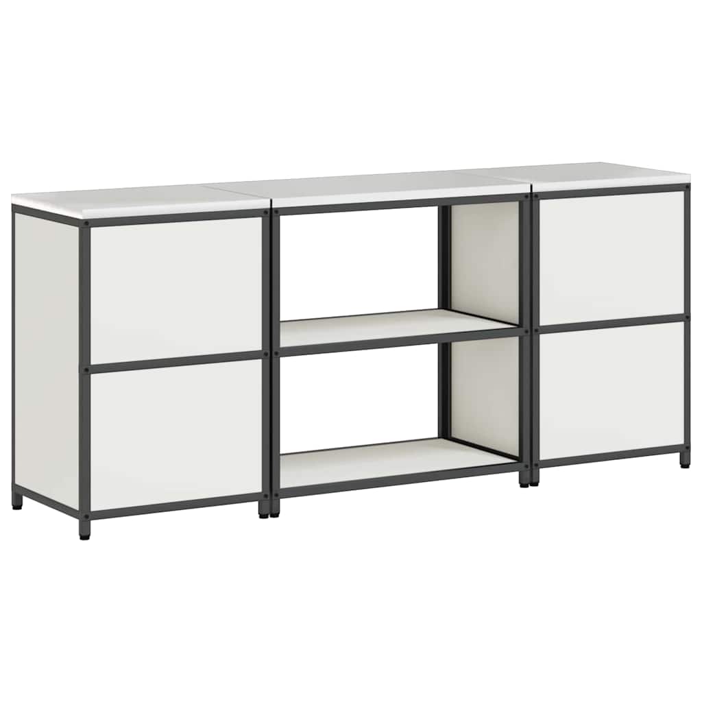 Ensemble de rangement cuisine 3 pcs Blanc 210 x 50 x 92 cm