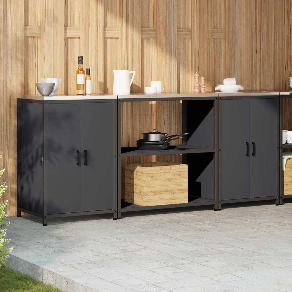 Ensemble de rangement cuisine 3 pcs Anthracite 210 x 50 x 92 cm