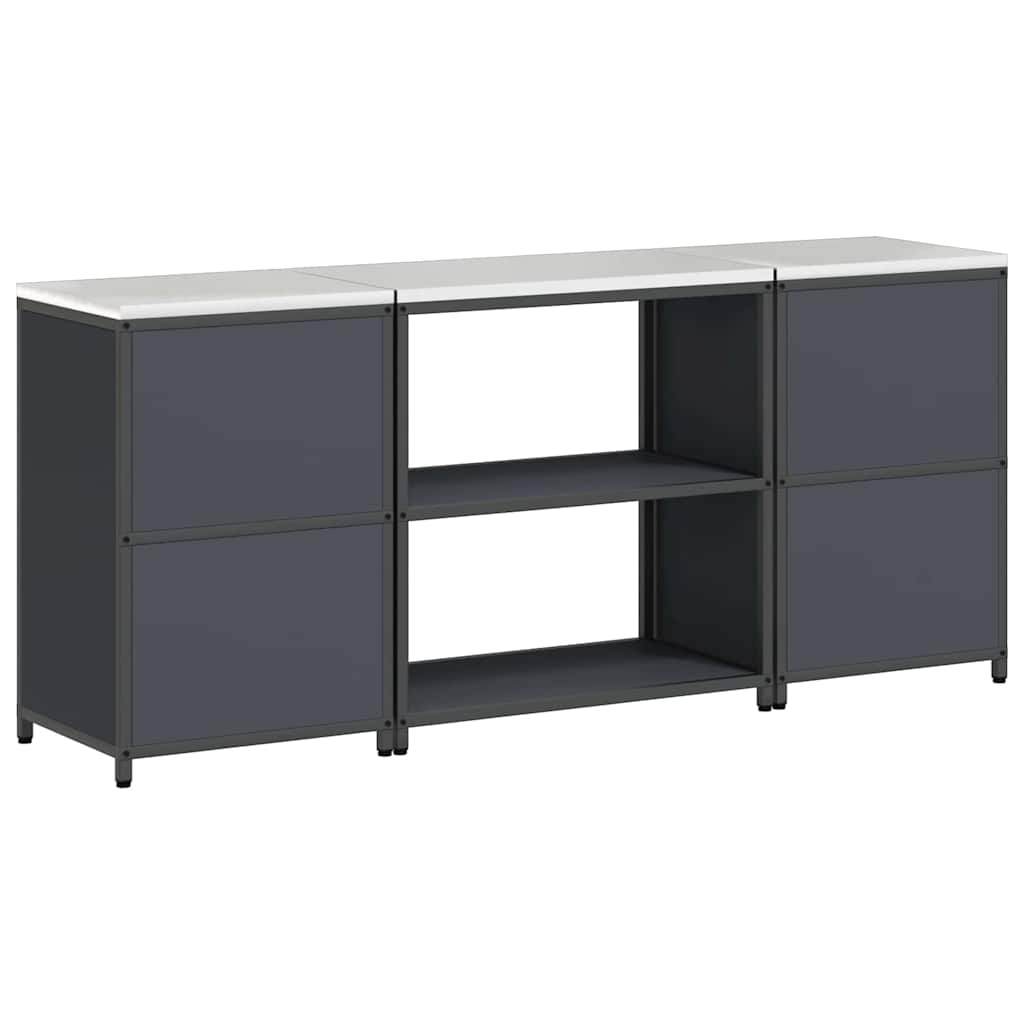 Ensemble de rangement cuisine 3 pcs Anthracite 210 x 50 x 92 cm