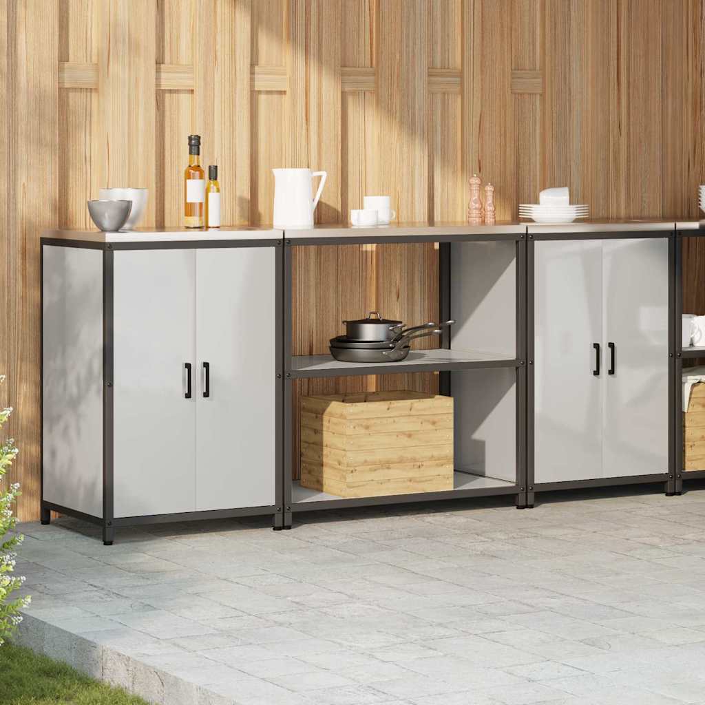 Ensemble de rangement cuisine 3 pcs Argent 210 x 50 x 92 cm