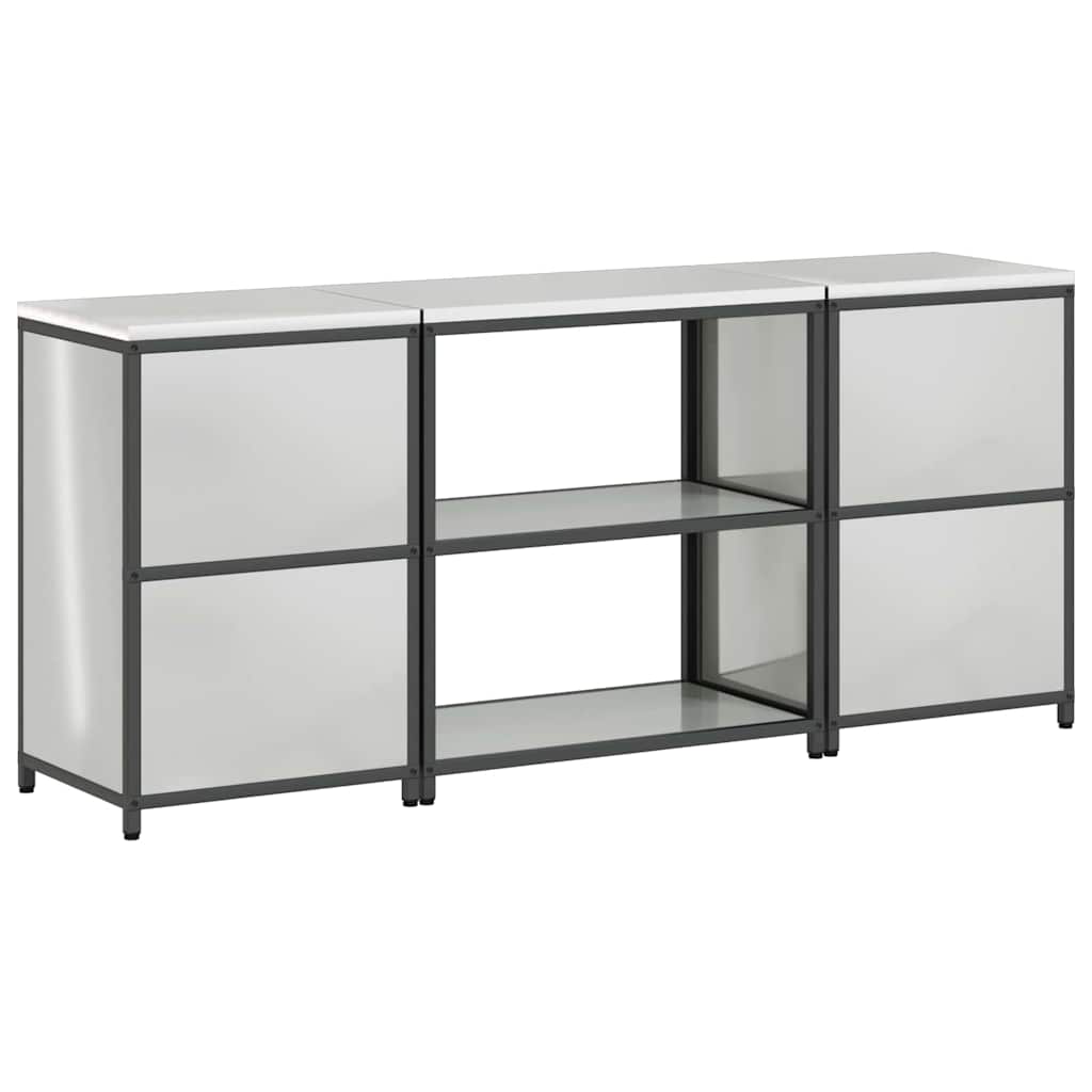 Ensemble de rangement cuisine 3 pcs Argent 210 x 50 x 92 cm