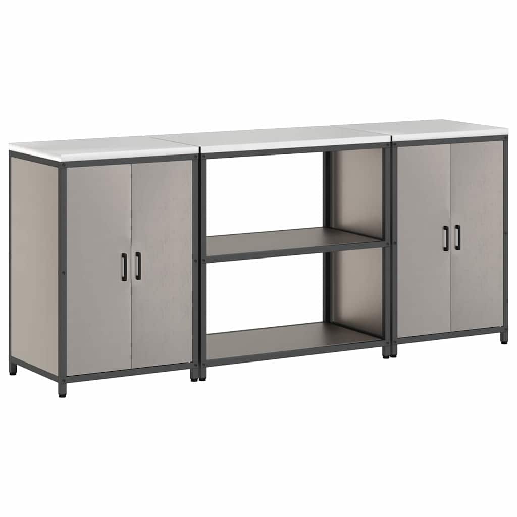 Ensemble de rangement cuisine 3 pcs Rouillé 210 x 50 x 92 cm