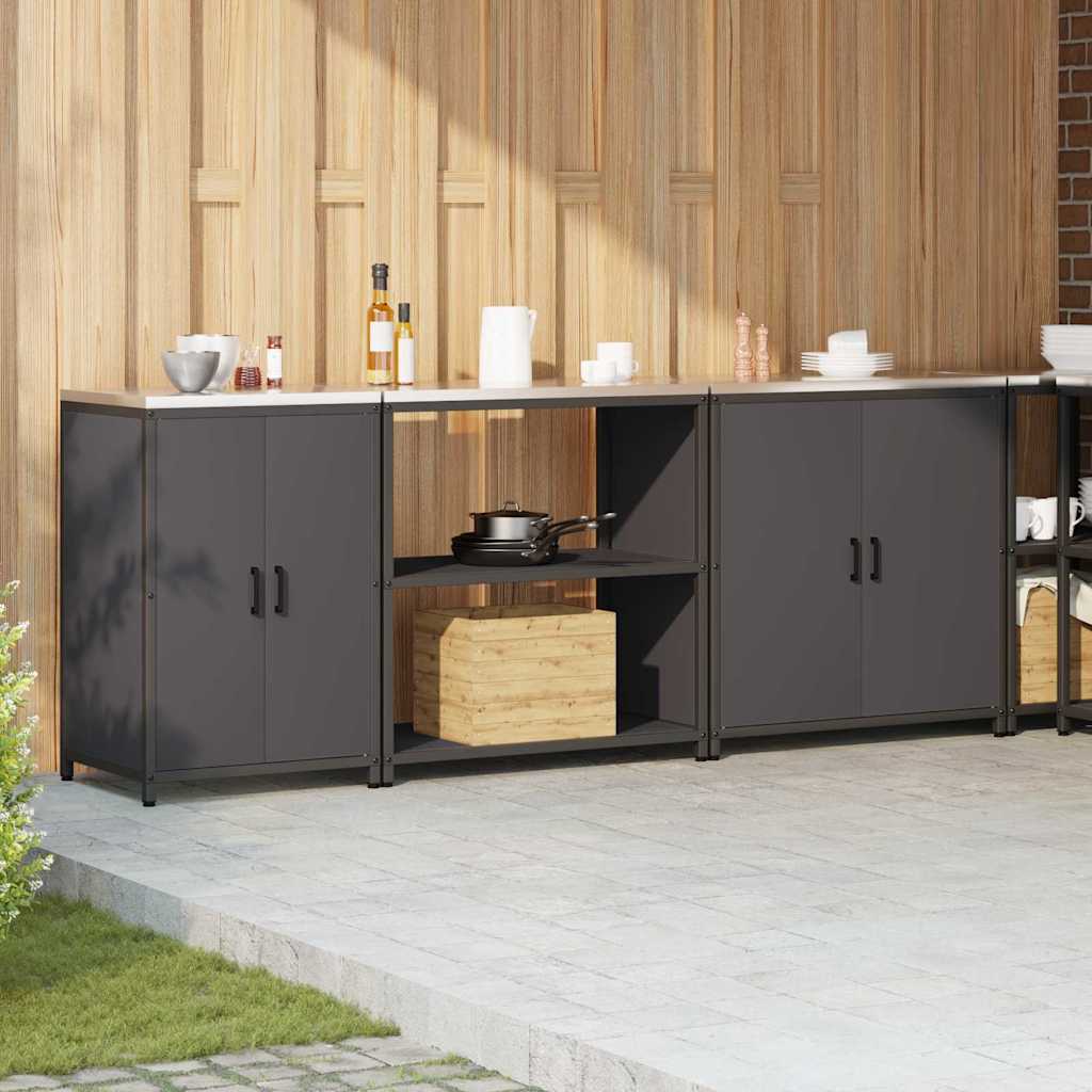 Ensemble de rangement cuisine Other 3 pcs Noir 240 x 50 x 92 cm