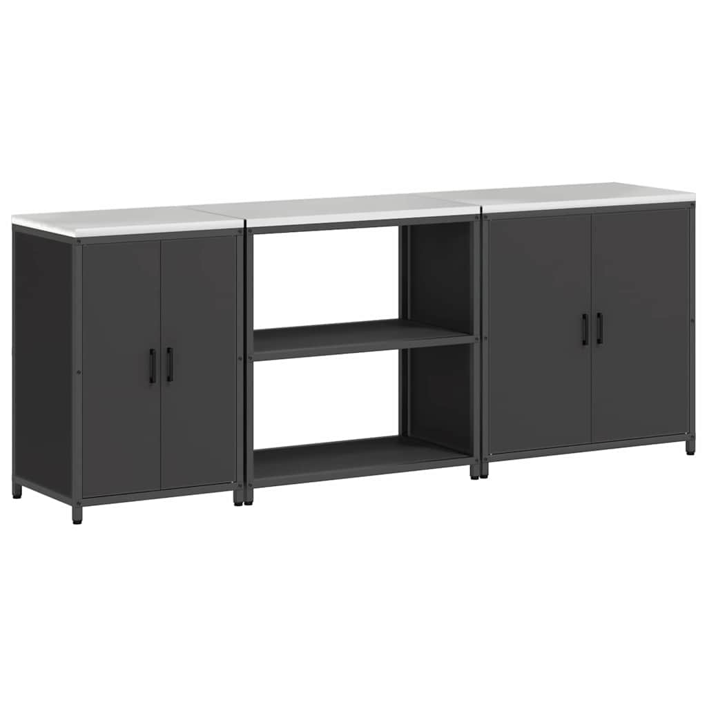 Ensemble de rangement cuisine Other 3 pcs Noir 240 x 50 x 92 cm