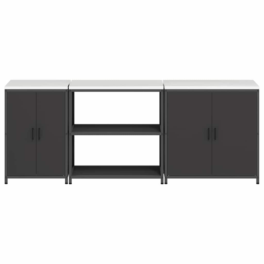 Ensemble de rangement cuisine Other 3 pcs Noir 240 x 50 x 92 cm