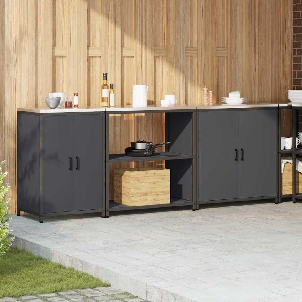 Ensemble de rangement cuisine 3 pcs Anthracite 240 x 50 x 92 cm