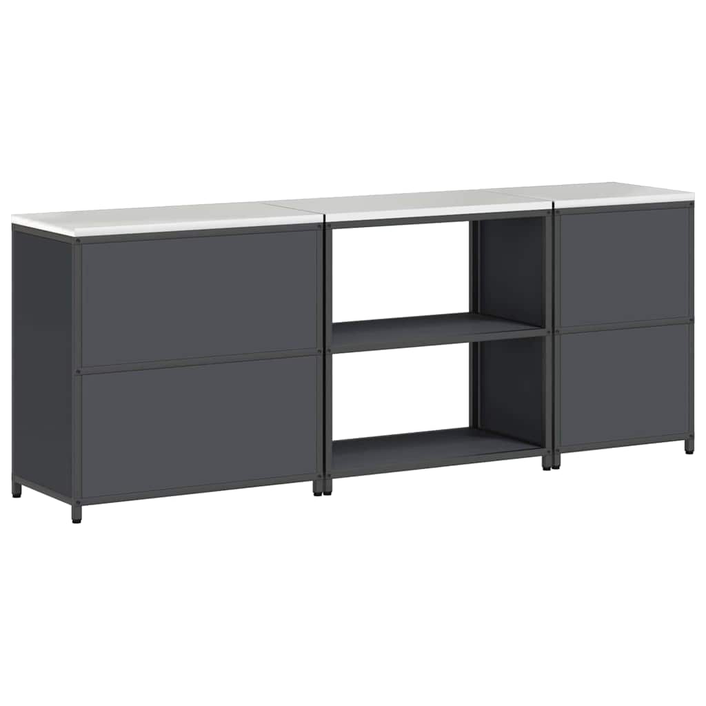 Ensemble de rangement cuisine 3 pcs Anthracite 240 x 50 x 92 cm
