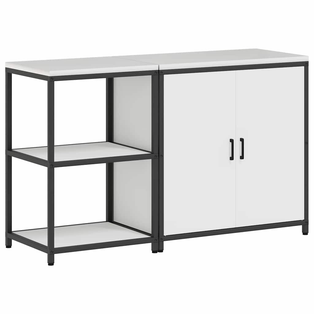 Ensemble de rangement cuisine 2 pcs Blanc 150 x 50 x 92 cm