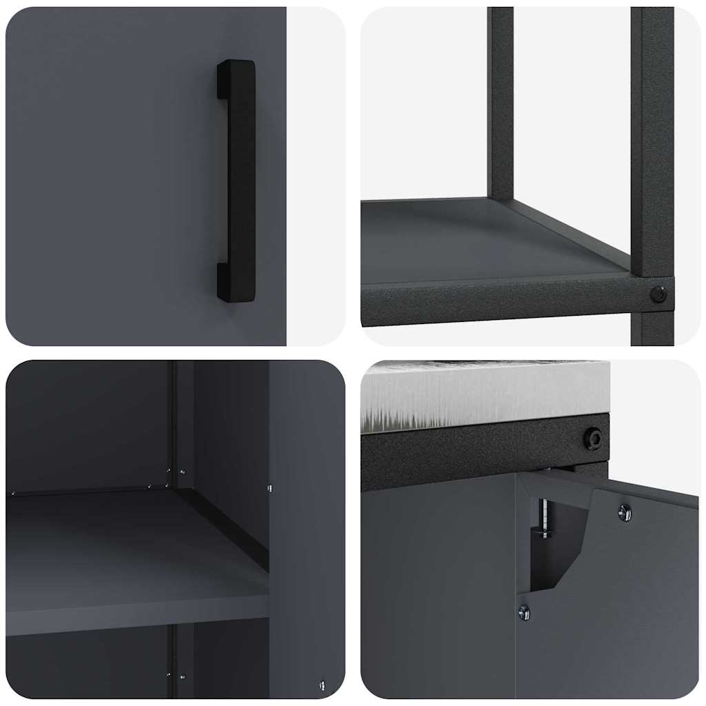 Ensemble de rangement cuisine 2 pcs Anthracite 150 x 50 x 92 cm
