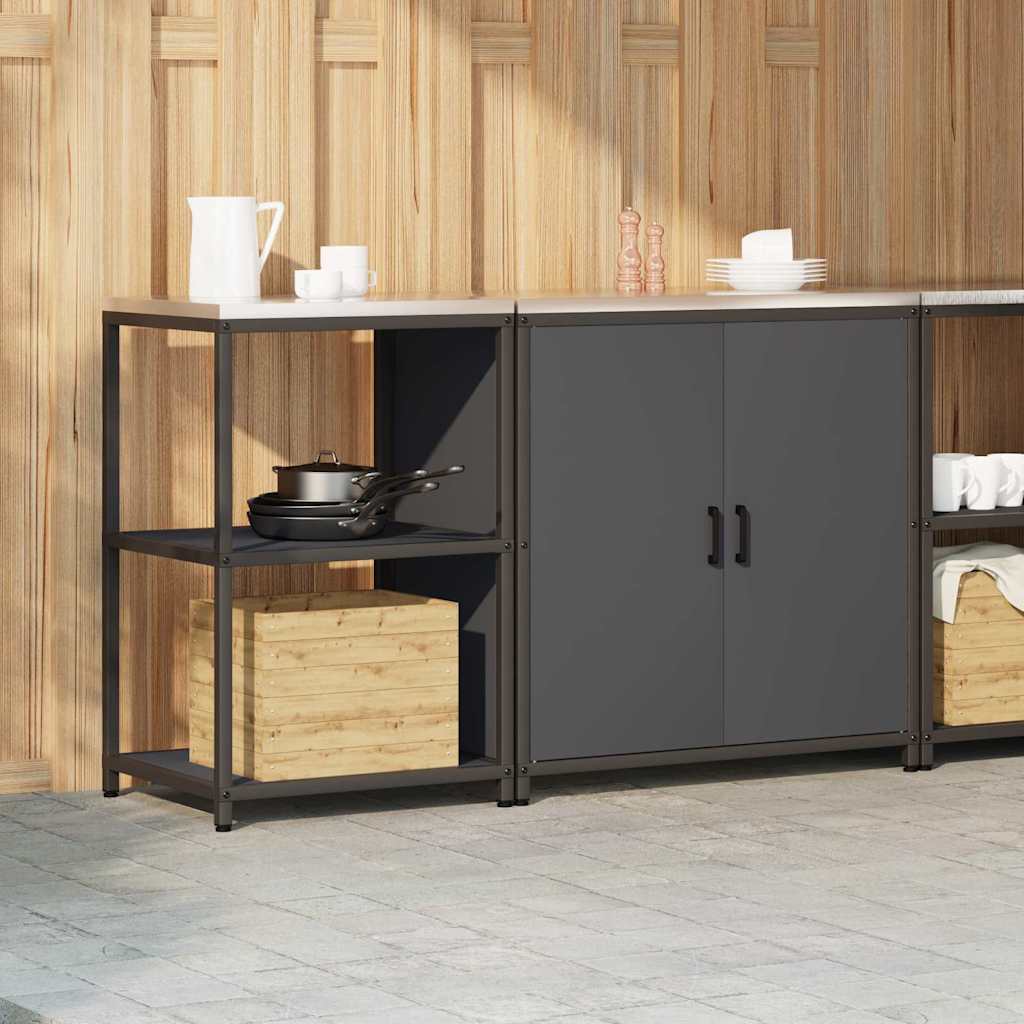 Ensemble de rangement cuisine 2 pcs Anthracite 150 x 50 x 92 cm