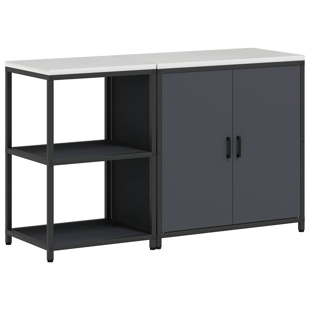 Ensemble de rangement cuisine 2 pcs Anthracite 150 x 50 x 92 cm