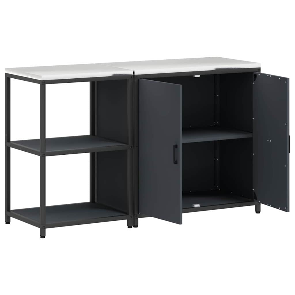 Ensemble de rangement cuisine 2 pcs Anthracite 150 x 50 x 92 cm