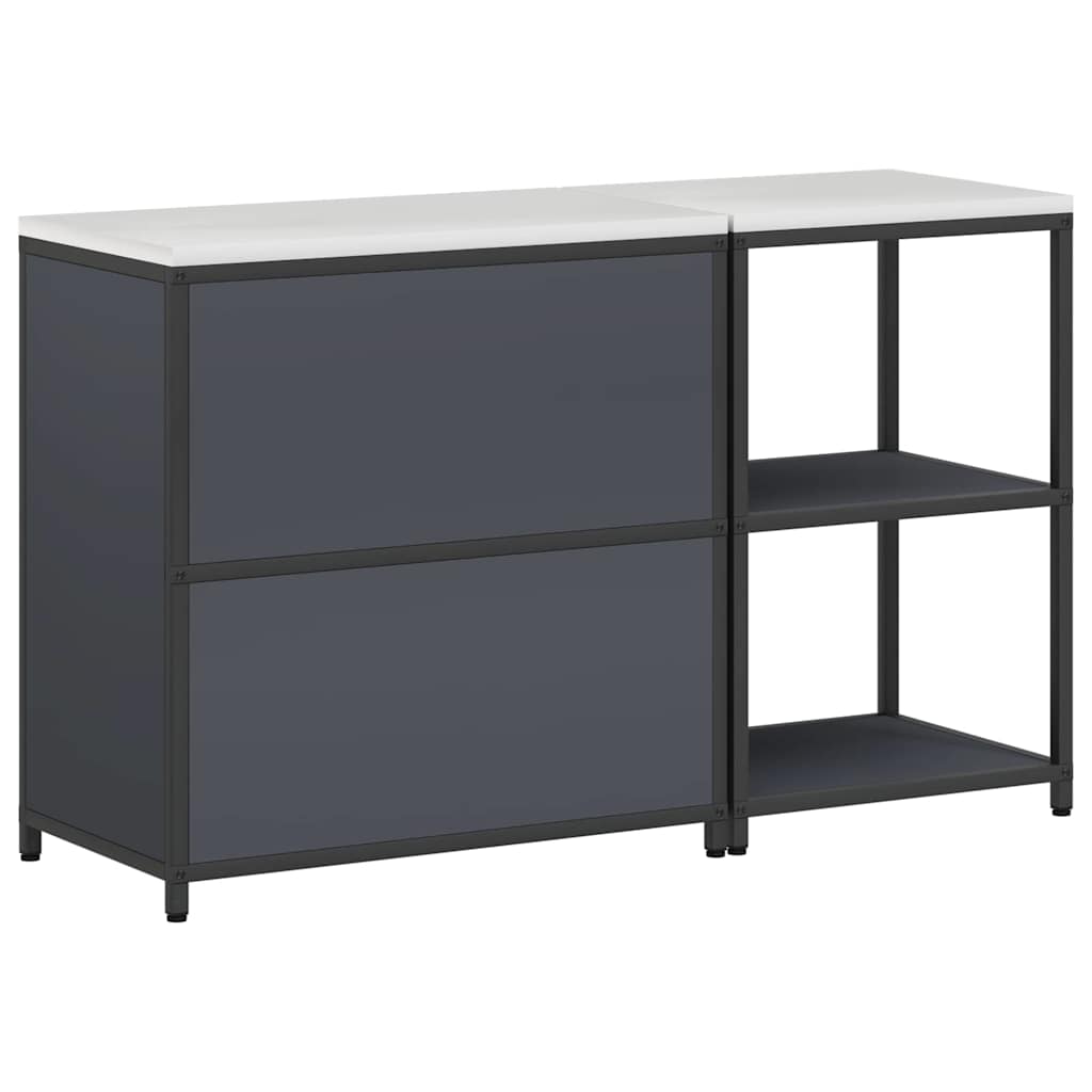 Ensemble de rangement cuisine 2 pcs Anthracite 150 x 50 x 92 cm