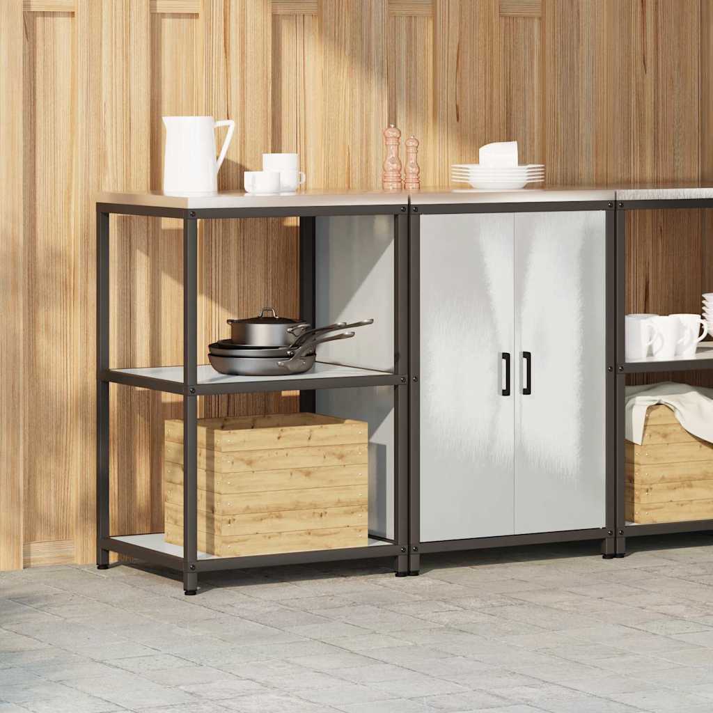 Ensemble de rangement cuisine 2 pcs Argent 120 x 50 x 92 cm