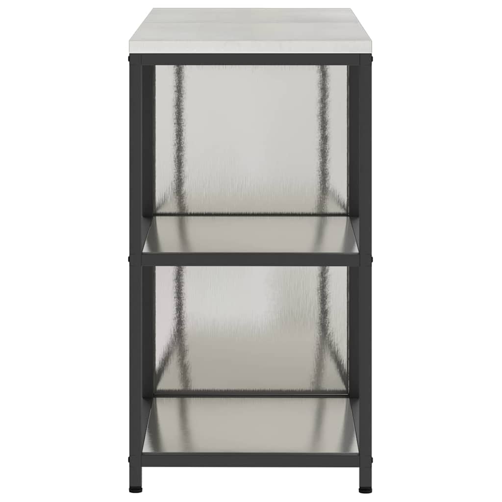 Ensemble de rangement cuisine 2 pcs Argent 120 x 50 x 92 cm